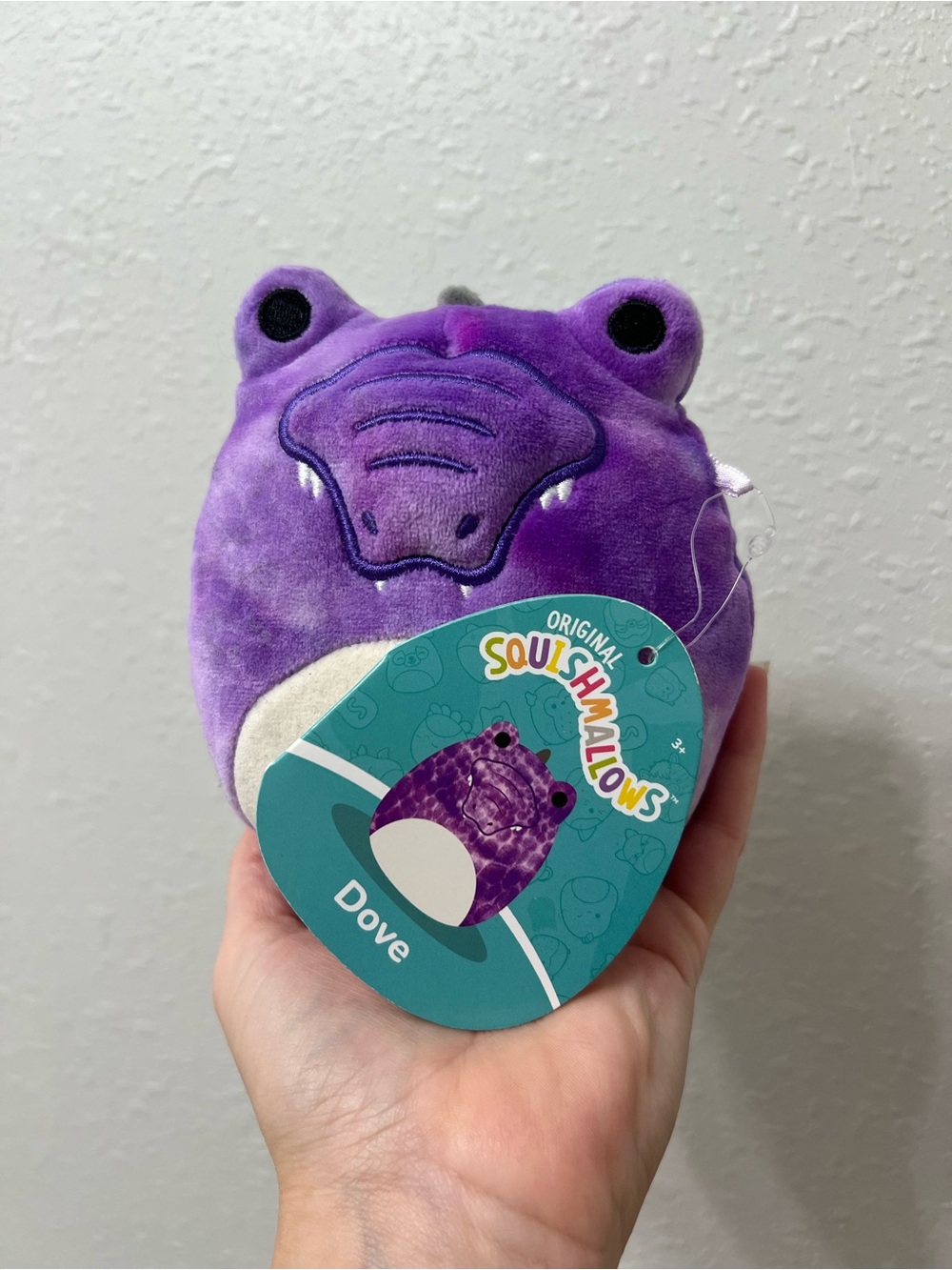 Dove the Alligator Purple tie-dyed Squishmallow